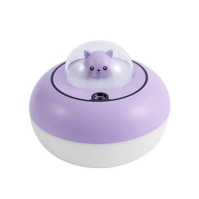 China 2021 New Cute Mini Portable 300ml Mist Diffuser Humidifier With Rainbow Color Led Night Light Design for sale