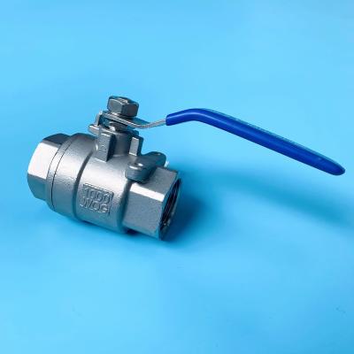 China General Two Piece Ball Valve Return PTFE Seat 2PC Spring Stainless Steel for sale