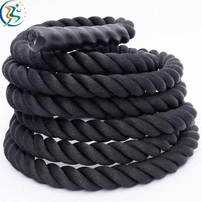 China Weighted Gym Equipment Core Ripple Exercise Polyester 40ft Power 50mm Power 50mm Battle Rope Heavy Duty Wear for sale