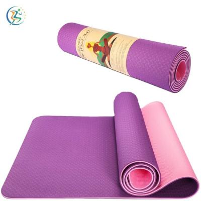 China yoga & sports manufacturer double layer yoga mat tape fitness eco-friendly 6 mm mm tape yoga mat custom logo 6 for sale