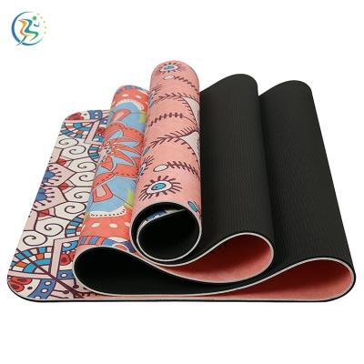 China Suede+Rubber Home Exercise Gym Workout Sports Non Slip Custom Eco-Friendly Fitness Branded Yoga Matt, Suede Yoga Mat for sale