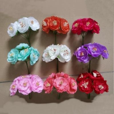 China Fashional 2021 Cheap Wholesale Fabric Wedding Artificial Bouquet Flower Rose for sale