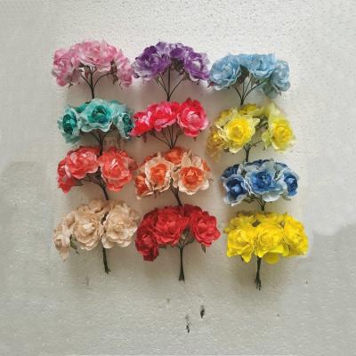 China Fashional Artificial Flowers Flower Heads Decorative Silk Roses for Decoration for sale