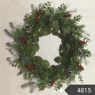 China New Fashion Fashional Garden Wedding Decoration Artificial Eucalyptus Wreath Garland Artificial Green Christmas Wreath for sale