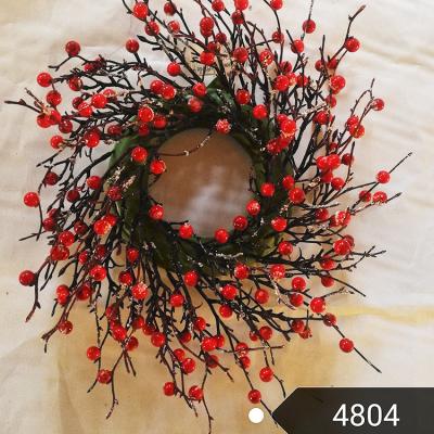 China Fashional Home and Wholesale Decoration Berry Christmas Door Wreath Artificial Red Mall Festival and Christmas for sale