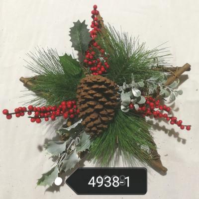 China Fashional Natural Twigs And Pinecones Craft Outdoor Home Christmas Decorative Hanging Wooden Star for sale