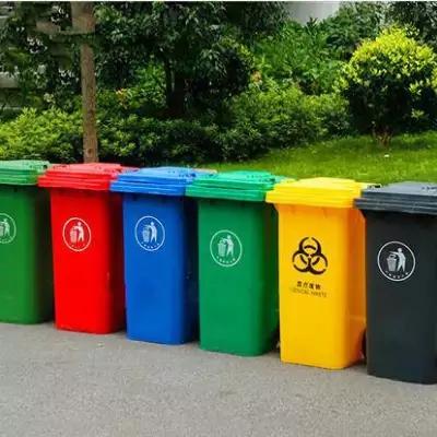 China Sustainable Wholesale Outdoor Public Plastic Trash Can Waste Box For Park And Garden for sale