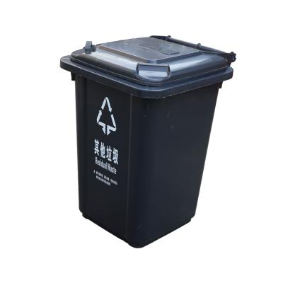 China Sustainable pulic use waste plastic canwheelie waste box for different sectors for sale