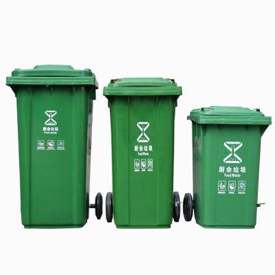 China Sustainable Outdoor Plastic Wheelie Trash Garbage Bin For Various Use For Sale for sale