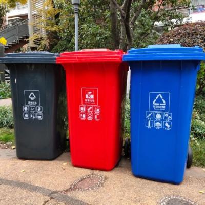 China Top Manufacturer Sustainable Garbage Bin For Public Plastic Trash Can Garbage Can Waste Bin In Different Colors for sale