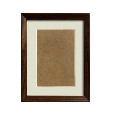 China Handmade+ECO-Friendly WX2109032 HY High Quality Natural Wood Picture Frame Black Walnut Eco-Friendly Picture Frames For Wall Table Top for sale