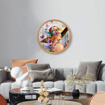 China Solid Wood Woman and Flower Picture Frame Waterproof+ECO-Friendly WY2109004-3 HY Decoration Painting Wall Art Canvas Painting for sale