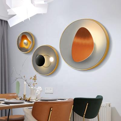 China Modern Round Frame Waterproof+ECO-Friendly AY2109011 Size Metal Wall Art Decoration Painting Canvas Painting for sale