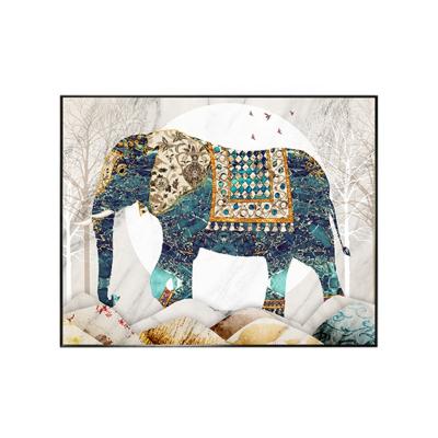 China Waterproof+ECO-Friendly Rectangle Wall Art Aluminum Alloy Picture Frame Crystal Bead Inlaid Animal Decorative Painting AF2109026-1 HY 5D for sale