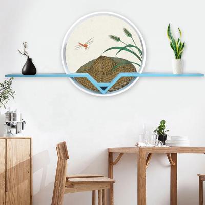 China WY2109020-Z HY round wall decoration simple modern creative art painting solid wood frame for sale