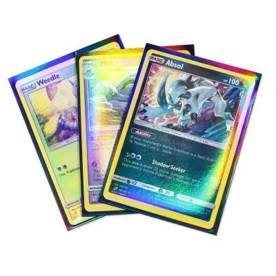 China Custom Rainbow Matte Card Sleeves Holographic Black, Card Protectors Fashion Bl0017 Newcomer Sleeves For MTG/Pokemon for sale