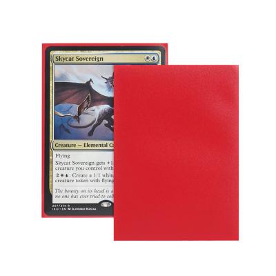 China BL0086 Durable Evenly Cutting Trading Card Sleeves, Premium Red Matte Card Sleeve for MTG/Yugioh/Poke-mon for sale