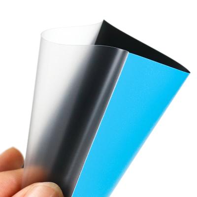 China BL0087 Latest Design Durable Matte Finish Trading Card Sleeves Double Sided Light Blue MTG Edged Black Matte Card Sleeve for sale