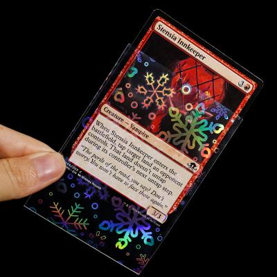 China Fashion New Arrival BL0099 Christmas Snowflake Holographic Card Sleeves Fit TCG Card , MTG / Pokemon Christmas Playing Card Sleeves for sale