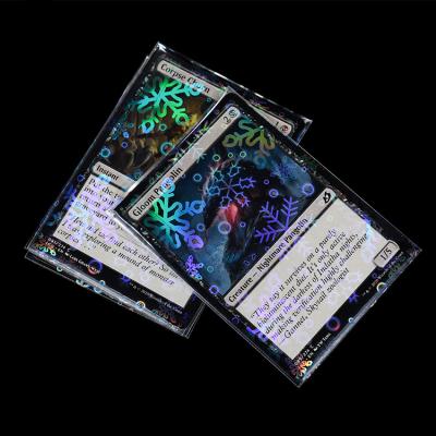 China BL0056 Fashion New Products! ! Christmas Resealable Snowflake Holographic Card Sleeves Perfect Pokemon/MTG/Photo Trade Fit Card for sale