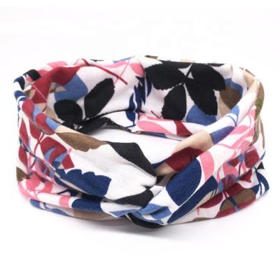 China Trendy Hair Band Yoga Hair Band Tank Top Knit Headwraps Printed Bandana Twist Head Wraps for sale