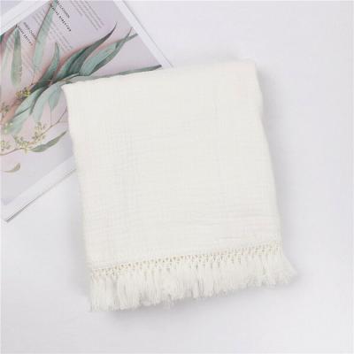 China Boho Wearable Muslin Wrap Covering with Fringe (39