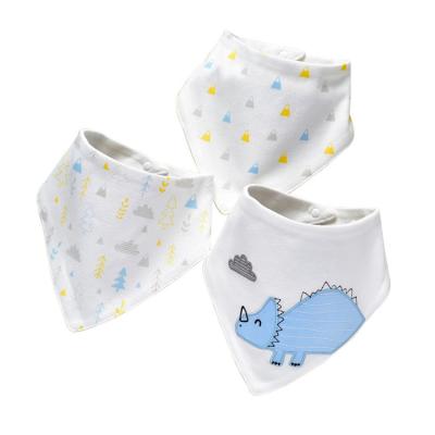 China 3 Pack Wearable Baby Bibs Set Absorbent 100% Organic Cotton Bibs For Newborn Teething And Snaps Toddler Adjustable Drooling Bibs for sale