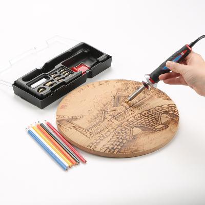 China Hot Iron Pen Tool Woodburning Pen Set Hotel Sale Electric Welding With Pyrography Kit for sale