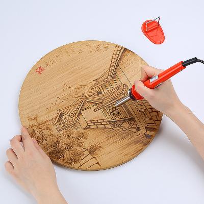 China Hotels Professional Wood Burning Kits Pyrography Set Wood Burning Pen 25W Soldering Iron Gun for sale