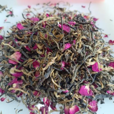 China Bulk Healthy T242 Dry Rose Custom Wholesale Chinese Reprocessing Black Tea Flavored Black Tea for sale