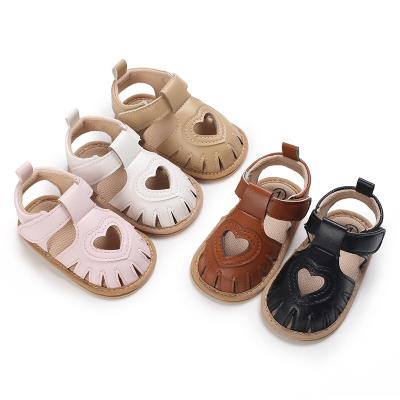 China 2022 Love Heart Design Summer Wholesale Bow Infant Toddler Girl High Quality Breathable Infant Sandals for sale