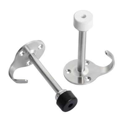 China Modem Customized Door Window Accessories 304 Stainless Steel Door Stop With Hook For Wooden Door And Cabinets for sale