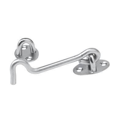 China Convenient Modem Door Window Hooks Silver Stainless Steel Hook Barn Door Eye Safety Door Latch Cabin Hooks For Balcony Bedroom for sale