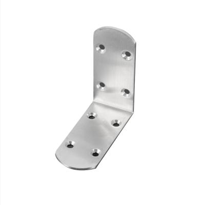 China Durable Customized Code L Shaped Right Angle Corner Stainless Steel Corner Brace High Quality Metal Fabrication for sale