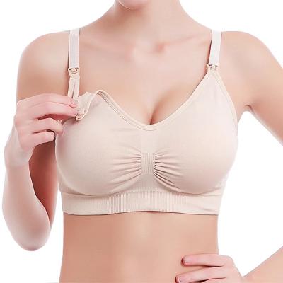 China Breathable Nursing Bra No Bone Bras Pregnancy Maternity Clothes Prevent Sagging Nursing Women Lactancia Breathable Feeding Bras for sale