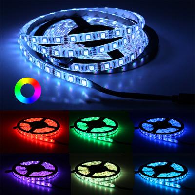 China LANDSCAPE RGB led strip lights 5050 factory direct sale 300leds 5meter dc12v led strip light strip ribbon light ip20 not waterproof for sale