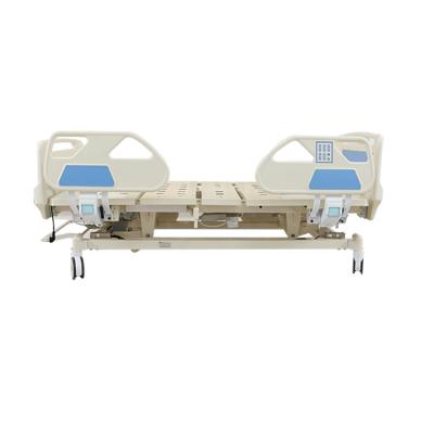 China Hospital Wholesale Five Functions Hospital Electric Nursing Bed With Wheels for sale