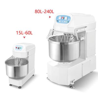 China Industrial Sale Price Snack Mixer Factory Flour Pizza Dough Bread Mixing Machine Flour Dough Making 8kg 12kg 25kg Spiral Bake Mixer for sale