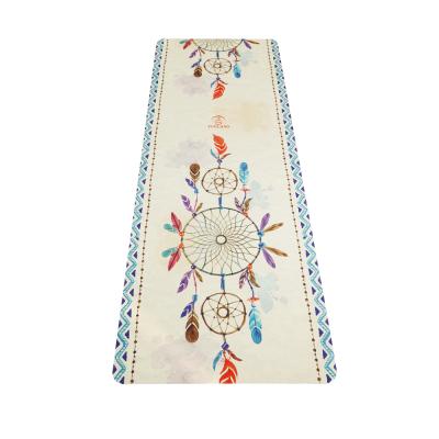 China Durable Customizable Wholesale Sports Natural Rubber Canvas Yoga Mat For Comfortable Anti-Slip for sale