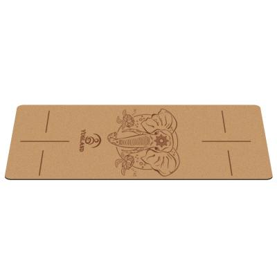 China Yugland Logo Yoga Matte Anti Slip Natural Organic Natural Cork Mat Eco-Friendly Wholesale Custom Wear-Resistant Eco-Friendly Yoga Mat for sale