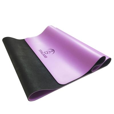 China Top-Handle In Wet And Dry High Quality Yoga Mat Non-Slip Printable Yugland Natural Rubber PU Logo for sale