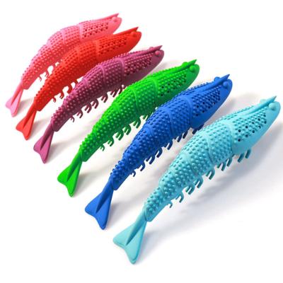 China Amazon Viable Hot Selling Rubber Cat Toys With Catnip Cat Fish Toy Cat Toothbrush Toy for sale