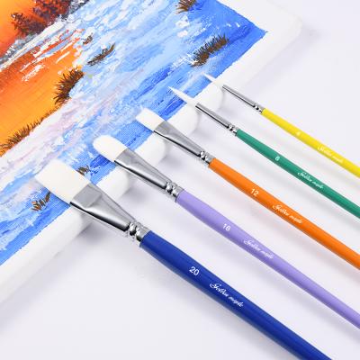 China Custom Watercolor Beginner Kids Paint Brushes Cheap Art Tools Artist Acrylic Paint Art Paint Brushes for Acrylic Oil Watercolor Painting for sale