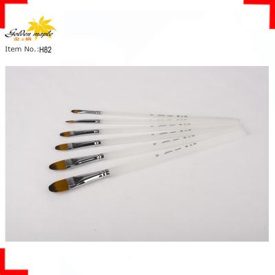 China 6pcs/set Japan Nylon High Quality Nylon Acrylic Paint Brush For Acrylic And Watercolor Paint Brush Artist for sale