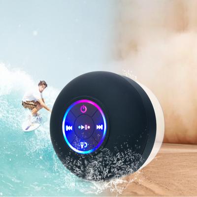 China New HD-SPE-002BL IPX-4 Wireless Waterproof Blue Tooth Shower Speaker with LED for sale