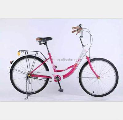 China Racing 26inch COOLKI City Bicycle Steel Bike With Basket Carrier for sale