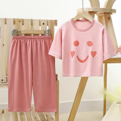 China Breathable Boys And Girls Breathable Ice Thin Pajamas, Small And Medium Children's Capris, Air Conditioned Clothing for sale