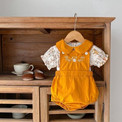 China Breathable Summer Infant And Young Girls, Baby Embroidered Vitality Garden Series Apparel for sale