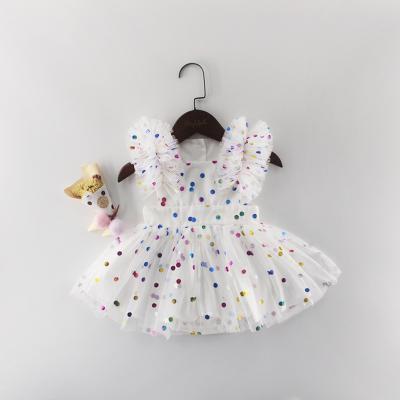 China Summer Washable Girls' CIA Baby Mesh Cotton Triangle Dress for sale