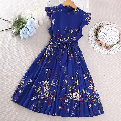 China Summer Flight Washable Sleeve Printed Children's Princess Dress New Girls Dress for sale